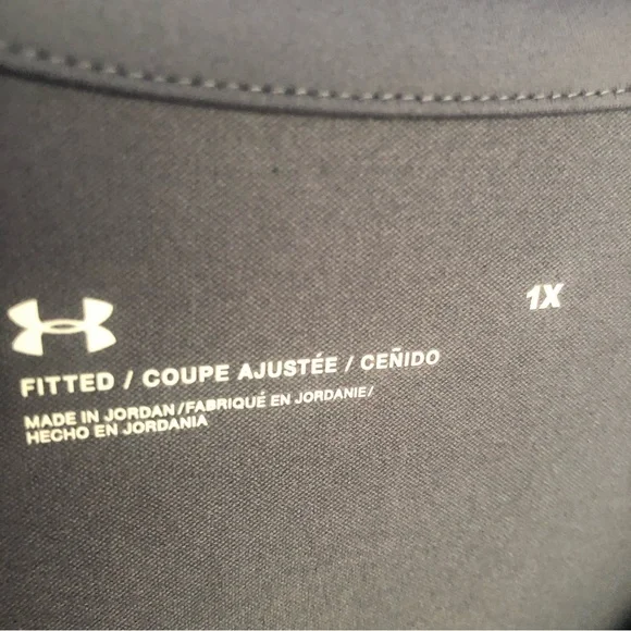 Size 1X NWT Under Armour Athletic Jacket ($80) Zippered Gray/Blue - Picture 8 of 11